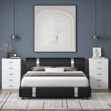 Orren ellis lafever store upholstered sleigh bed